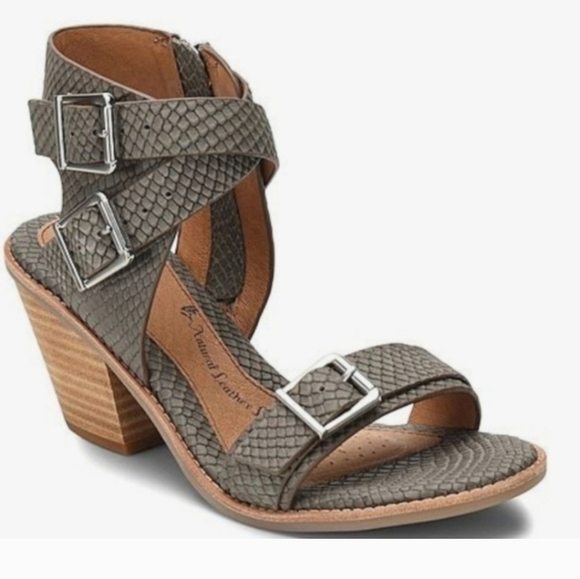 Sofft Women's Manryn Leather Open Toe Heels Sandals Shoes Sz 10M - Picture 1 of 16